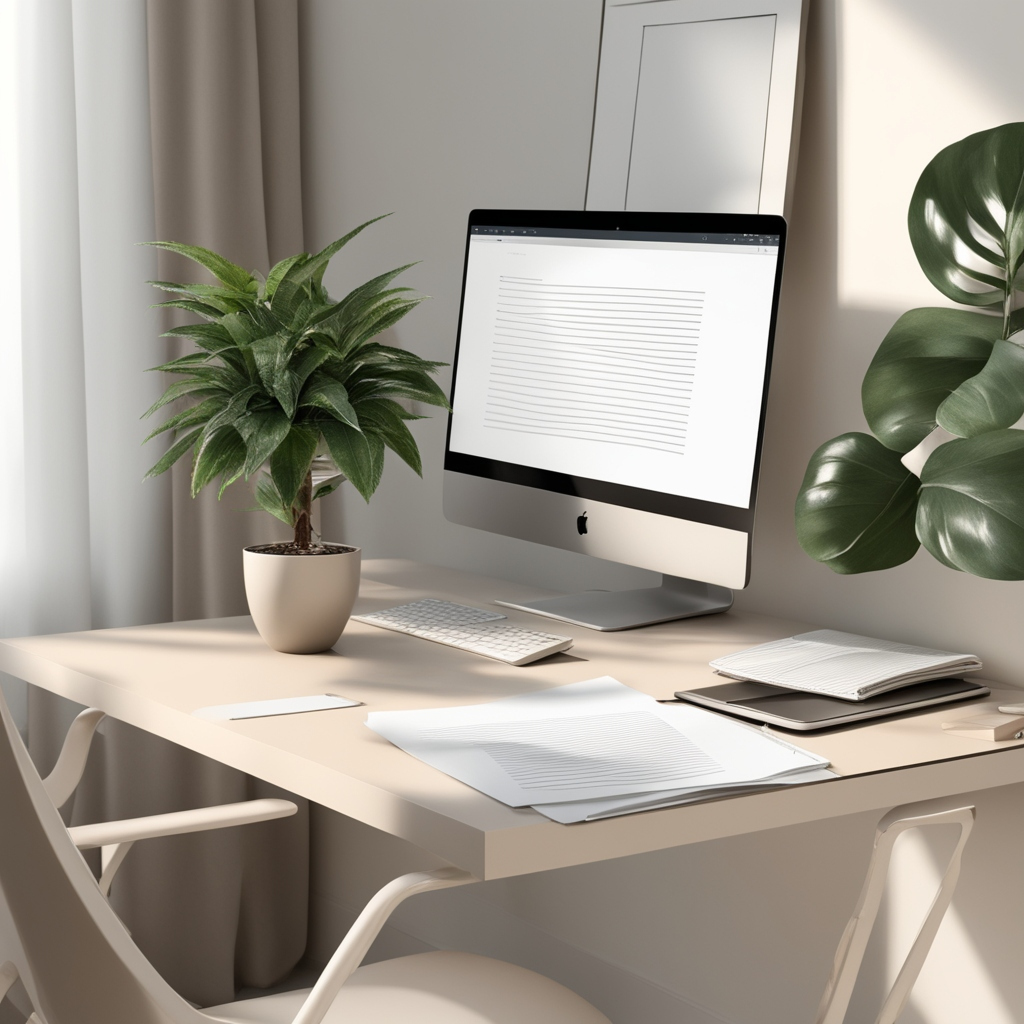 biurko z dokumentami